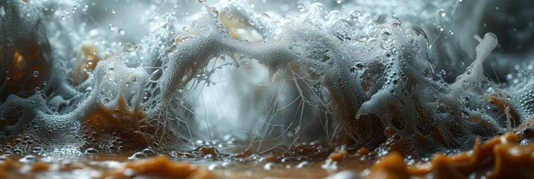 Delicate Intricate Spider Web With Morning, Background Image, Background For Banner, HD