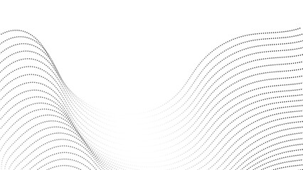 Halftone flowing wavy gradient dots shape isolated on transparent background. Abstract halftone flowing wavy gradient dots shape isolated on transparent background. Digital future technology concept, 