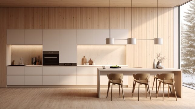 The kitchen is located in a rectangular room measuring 5 meters in length and 3 meters in width.