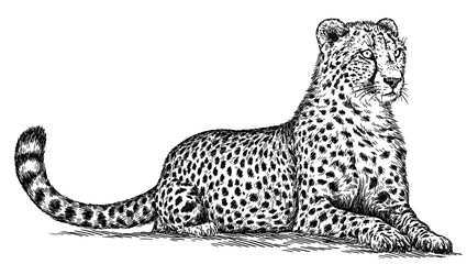 Vintage engraving isolated leopard set panther illustration ink sketch. Africa wild cat cheetah background jaguar animal silhouette art. Black and white hand drawn image	