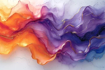 Fototapete Kürzen Currents of translucent hues, snaking metallic swirls, and foamy sprays of color shape the landscape of these free-flowing textures.