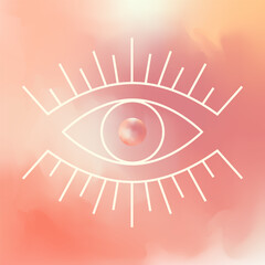 Eye drawing in symbolic line art