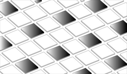 vector Black and white striped square pattern abstract background