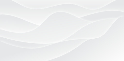 Abstract white and light gray wave modern soft luxury texture with smooth and clean vector subtle background illustration.