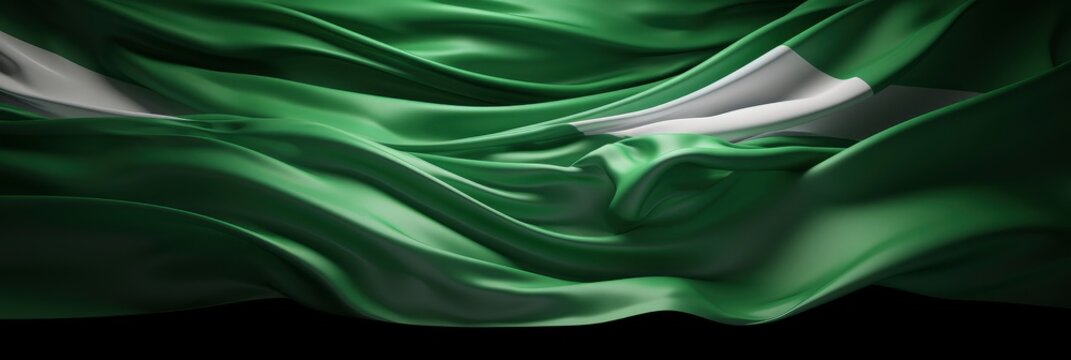 Nigeria National Flag Cloth Fabric Waving, Background Image, Background For Banner, HD