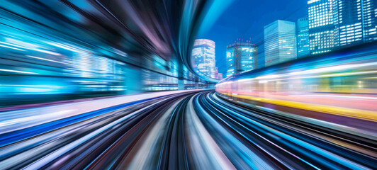 Abstract of light motion high-speed for technology and business background. blurred image