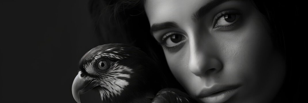 Portrait Black White Bird Brazil, Background Image, Background For Banner, HD