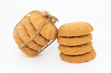cookies or biscuits, traditional dessert, nutrition snack, dessert or breakfast food isolated on white background