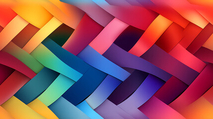 background - tech style with pride flag colors, minimalistic crisscrossing design, illustration - Seamless tile. Endless and repeat print. - obrazy, fototapety, plakaty