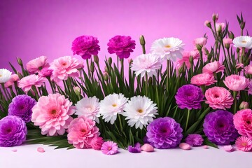 Podium with flowers