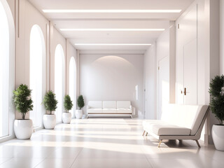 Luxury Oasis: Interior Design of a Modern Luxurious White Building

