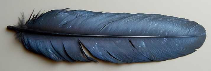 Shiny Glossy Black Raven Feather Texture, Background Image, Background For Banner, HD