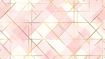 Packaging Pattern Design, diamond Ink Style, Light pink and Gold Lines, - Seamless tile. Endless and repeat print.