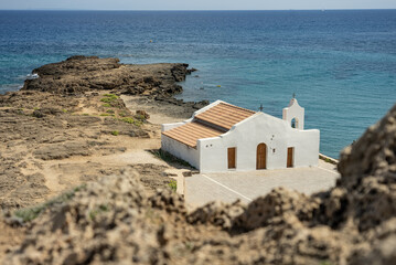  Photo of Greece, Zakynthos, Agios Nikolaos church. Saint Nicholas Church in Ano Vasilikos in Zakynthos. St Nicholas Beach  in summer.