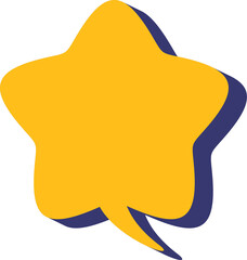 Text talk balloon. Speech bubble for dialog. Comic cloud box for message with shadow. Frame shape for comment. Star