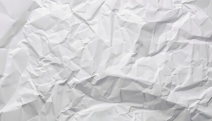 Crumpled white paper texture - abstract background