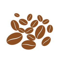 Coffee beans on white background. Coffee beans icon, Coffee beans vector, symbol. Coffee seeds icon, vector.