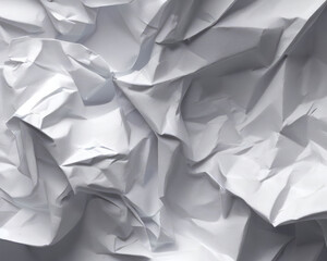 Crumpled white paper texture - abstract background