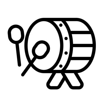 Islamic drum icon with line style