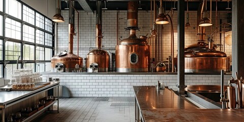 Distillery and brewery concept for alcoholic drink production