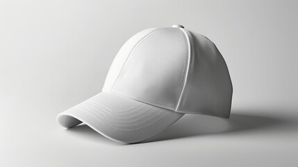  Sports Cap Mockup, solid stark White background, focused lighting, for advertising 