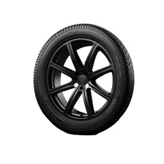 Car wheel isolated on transparent background. Ideal for use in advertising. Generative ai