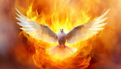 Pentecost Sunday Special. Symbol of Holy Spirit  - obrazy, fototapety, plakaty
