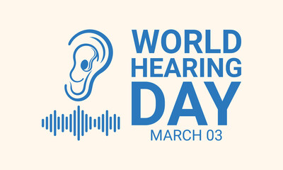 world hearing day, World hearing day, creative concept design for banner, poster, vector illustration.