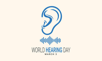 world hearing day, World hearing day, creative concept design for banner, poster, vector illustration.