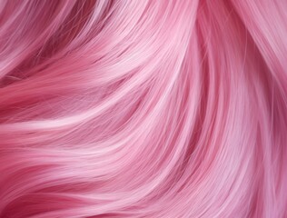 Fototapeta premium Close up pink hair texture background. Concept of hair care and coloring, female beauty.