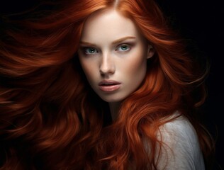 Young woman with red hair