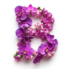Letter B in orchids