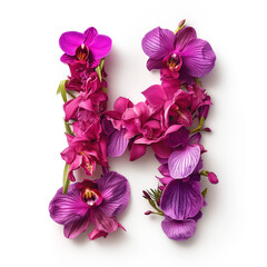 Letter H in orchids