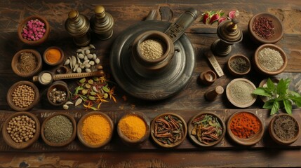 asian spices texture Generative AI