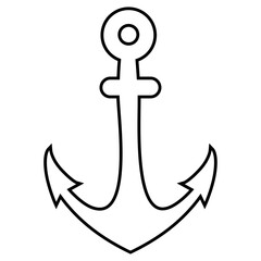 Ancor icon isolated on white background