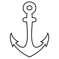 Ancor icon isolated on white background