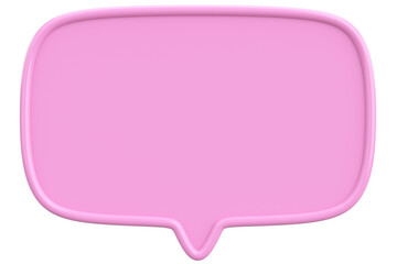 Speech Bubble. Text Box. 3D Illustration.