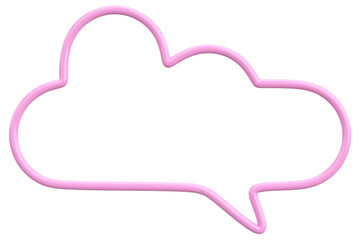 Speech Bubble. Text Box. 3D Illustration.