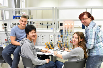 technical vocational training in industry: young apprentices and trainers in the classroom