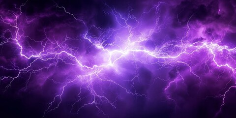 Purple lightning against a backdrop, Generative AI