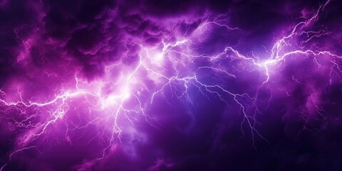 Purple lightning against a backdrop, Generative AI