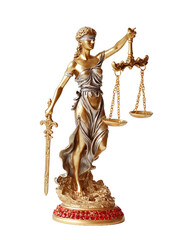 Statue of Justice Lady with Scales and sword Law PNG transparent background