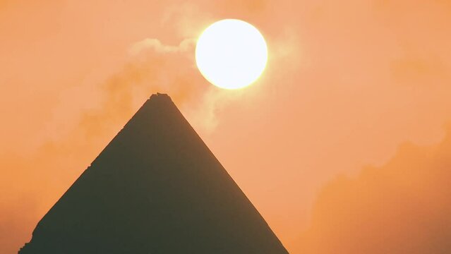 sun rise over pyramids Egypt