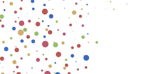 Multicolored paper confetti on transparent background. Realistic confetti flying. Colorful scattered items to holiday decorations.