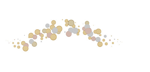 gold confetti background, isolated on transparent background