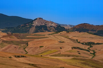 Fototapeta na wymiar Country landscape near Lacedonia, Campania, Italy