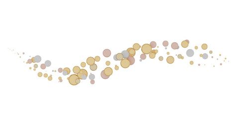 gold  Rainfall: Astonishing 3D Illustration of gold  Confetti Shower