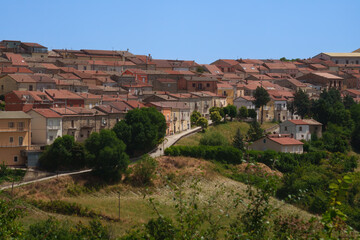 Obraz premium Montaguto, old village in Campania, Italy