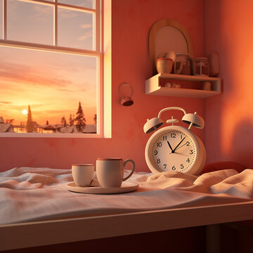 3d rendered photos of slow morning made with generative AI