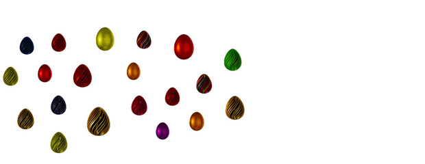 Easter colorful eggs isolated